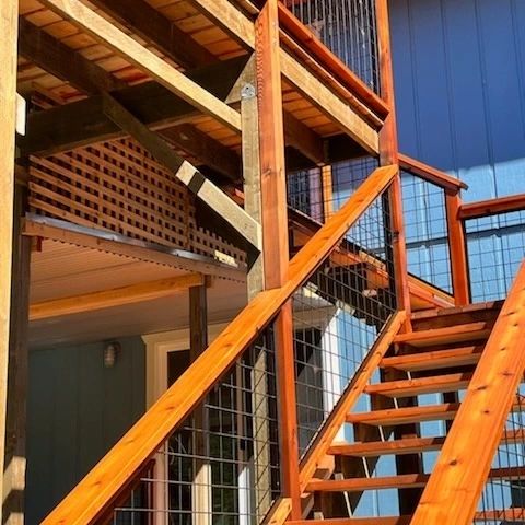 Redwood Exterior Stairs